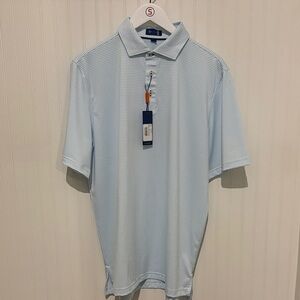 Classic Blue Striped Polo Shirt